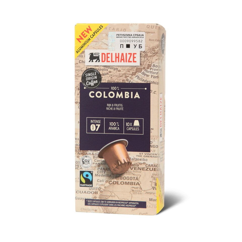 Delhaize | Colombia espresso kapsule DLL 50g | Maxi