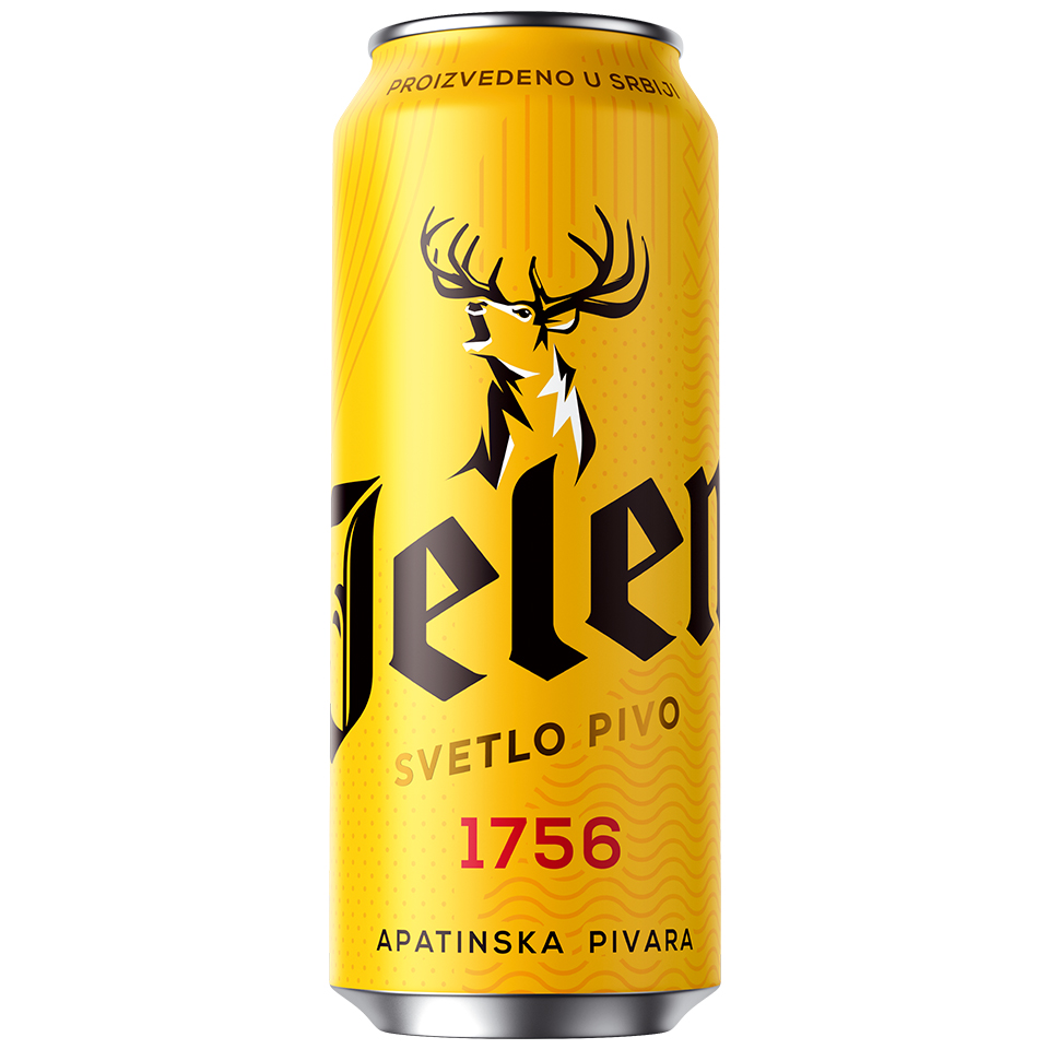 Pivo svetlo Jelen limenka 0.5l