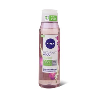 Gel/tus.Nivea Nat.Good ruza/argan 300ml