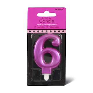 Sparkl svecica 6 Pink Amscan 9,3cm