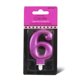 Sparkl svecica 6 Pink Amscan 9,3cm