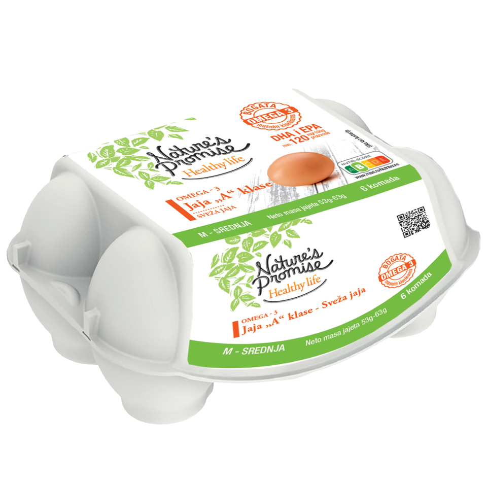 Kokosija jaja omega 3 Nature promise 6/1