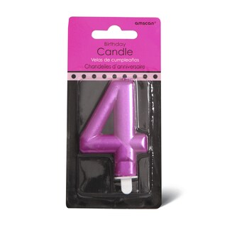 Sparkl svecica 4 Pink Amscan 9,3cm