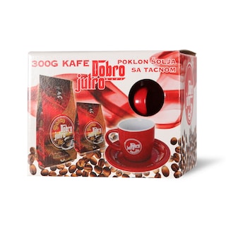Dobro Jutro kafa 300g+solja i tacna