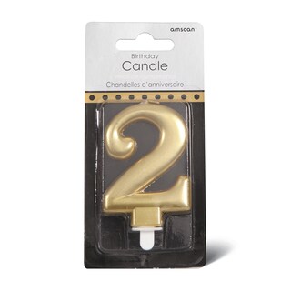 Sparkl svecica 2 Gold Amscan 9,3cm