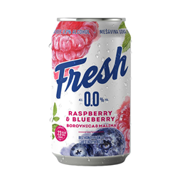 Pivo 0% Malina&Borovnica Fresh can 0,33l