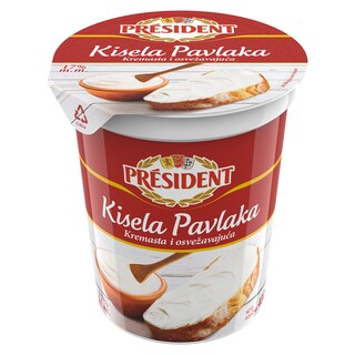 Kisela pavlaka President 17%mm 400g