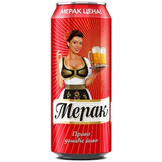 Pivo svetlo Merak limenka 0.5l