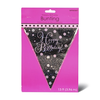 Sparkl Bday Pink baner zastavice Amscan