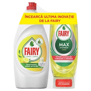 Det.Fairy lemon 800ml+max power 450ml