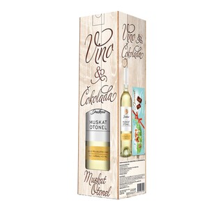 Giftpack Vino Muscat 0,75 cokolada 220g
