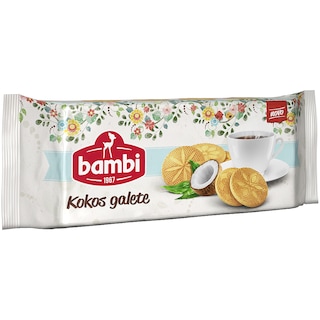 Cajno pecivo Galete kokos Bambi 160g
