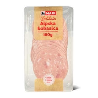 Alpska kobasica slajs Maxi 180g&nbsp;