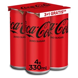 CocaCola Zero 0,33l multipak 3+1gratis