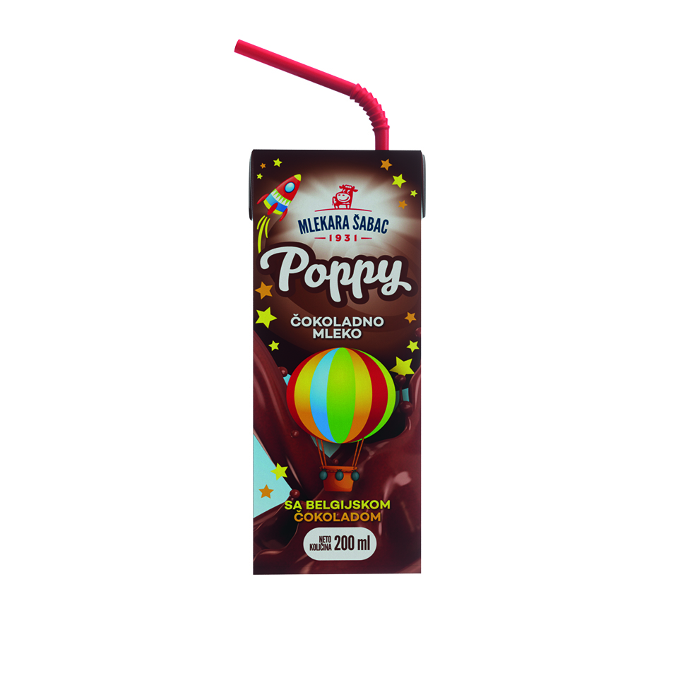 Cokoladno mleko Poppy 200ml