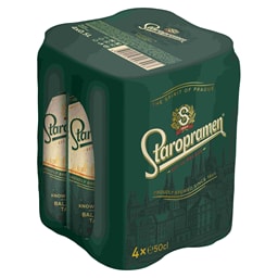 Pivo Staropramen CAN 4x0,5L