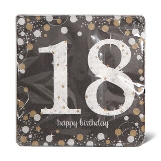 Sparkl 18Gold salvete 16k.Amscan 33x33cm