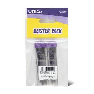 Mine hb 0,5 Blister 2/1 uni line