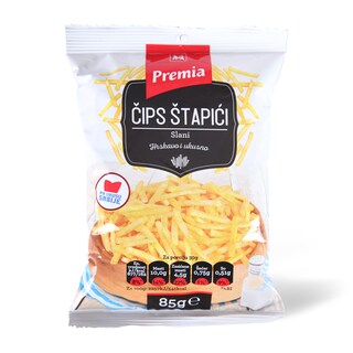 Cips stapici slani Premia 85g