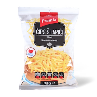 Cips stapici slani Premia 85g