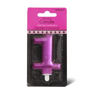 Sparkl svecica 1 Pink Amscan 9,3cm
