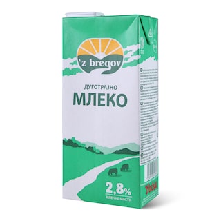 Mleko UHT/cep Z Bregov 2,8%mm 1l
