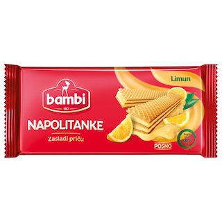 Napolitanke limun Bambi 185g