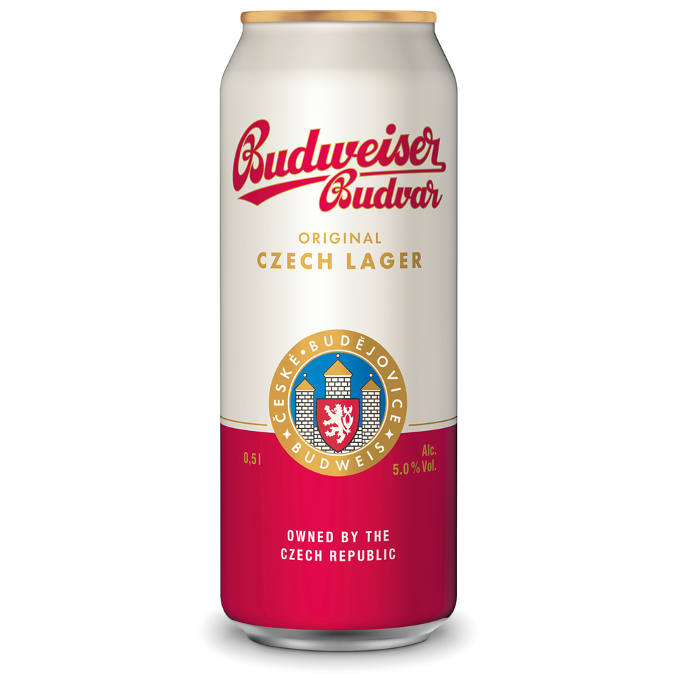 Pivo svetlo Budweiser limenka 0,5l