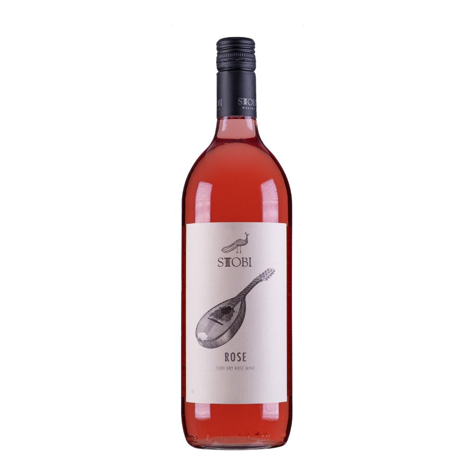 Vino ruzicasto rose Stobi 1l