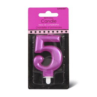 Sparkl svecica 5 Pink Amscan 9,3cm