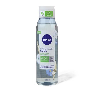 Gel/tus.Nivea Nat.Good pam./argan 300ml