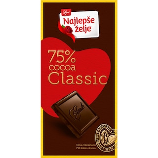 Cokolada crnaNajlepse zelje Stark 75g