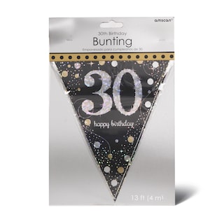 Sparkl 30 Gold baner zastavice Amscan