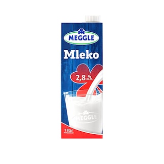 Mleko sterilizov.2.8%mm Meggle cep TP 1l