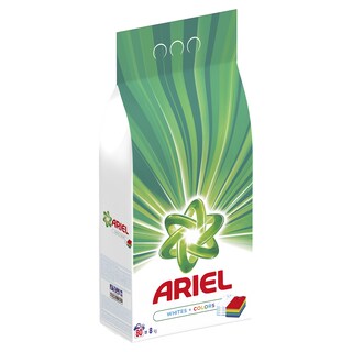 Detergent Ariel White&Color 8kg=80Pra.