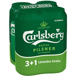 Pivo Carlsberg 0.5 can 3+1gratis