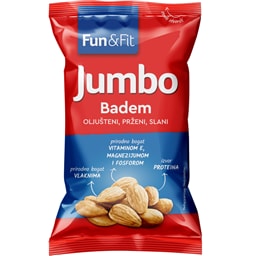 Badem przeni,oljusteni slani Jumbo75g