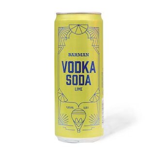 Vodka soda Lime Barman 4,9 vol 0.33l