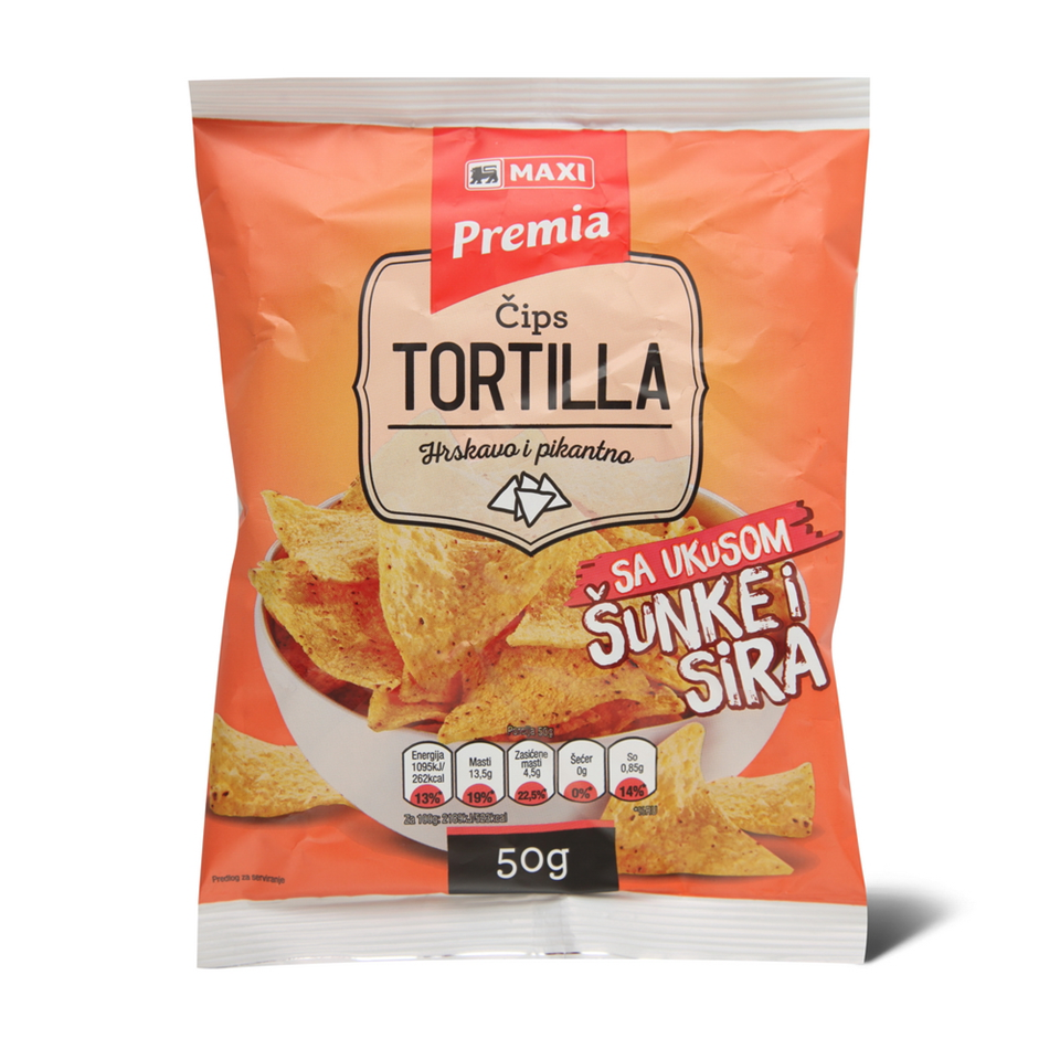 Tortilja  Premia Sunka-Sir 50g