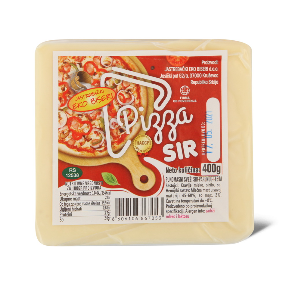 Pizza sir  svezi od parenog testa 0,4kg