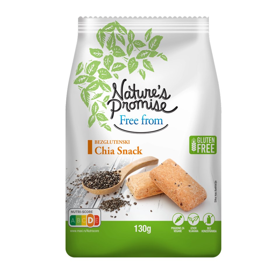 Bezglutenski chia snack NP 130g