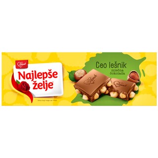 Cokolada ceo lesnik Najlepse zelje 250g