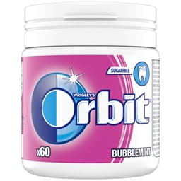 Zvake Bubblemint 60p bottle Orbit 84g