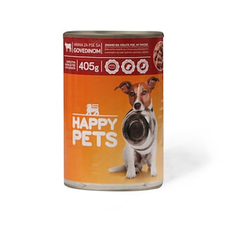 Hrana za pse sa govedinom Happy pets405g