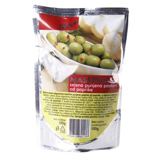Maslina zel.punjena paprik.libero 170g