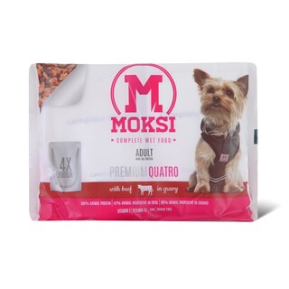 Preliv za pse govedina sos Moksi 4x100g