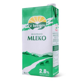 Mleko UHT/cep Z Bregov 2,8%mm 2l