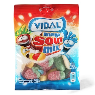 Bombona gumena Vidal Mega kiseli mix100g
