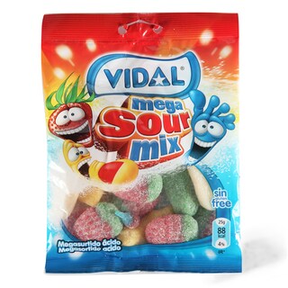 Bombona gumena Vidal Mega kiseli mix100g