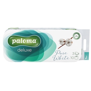 Toal.papir Pure white tros.Paloma 10x150
